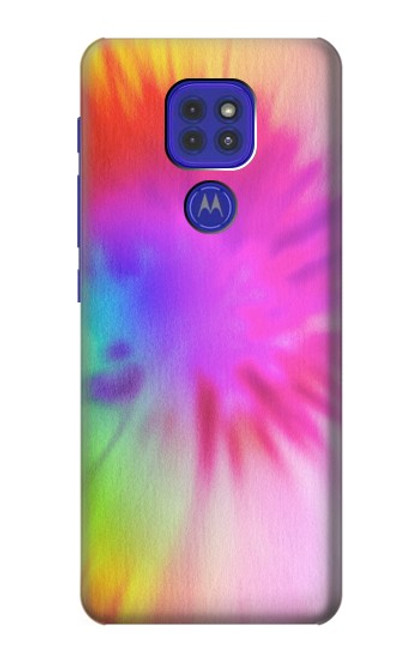 W2488 Tie Dye Couleur Etui Coque Housse et Flip Housse Cuir pour Motorola Moto G9 Play