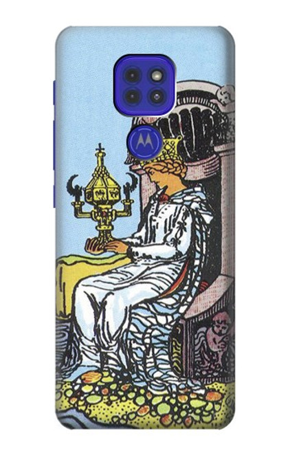 W3067 Carte de tarot Reine des Coupes Etui Coque Housse et Flip Housse Cuir pour Motorola Moto G9 Play