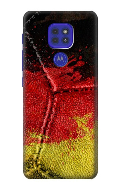 W3303 Allemagne Drapeau graphique Football Millésime Etui Coque Housse et Flip Housse Cuir pour Motorola Moto G9 Play