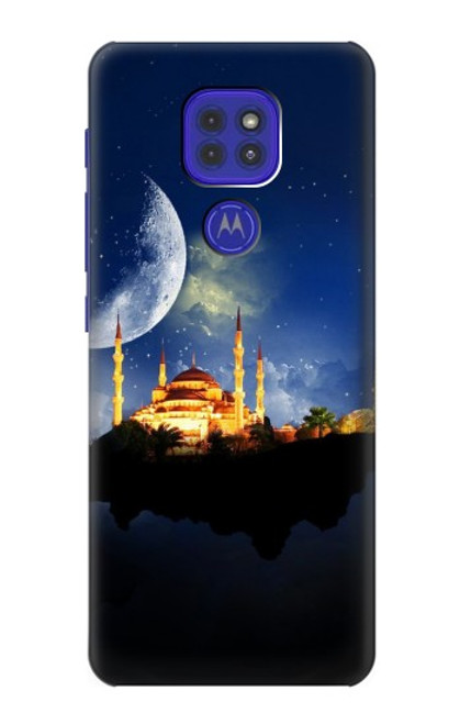 W3506 islamique Ramadan Etui Coque Housse et Flip Housse Cuir pour Motorola Moto G9 Play