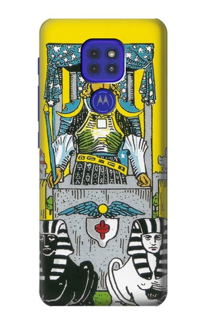 W3739 Carte de tarot le char Etui Coque Housse et Flip Housse Cuir pour Motorola Moto G9 Play