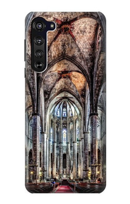 W3210 Santa Maria Del Mar Cathedral Etui Coque Housse et Flip Housse Cuir pour Motorola Edge