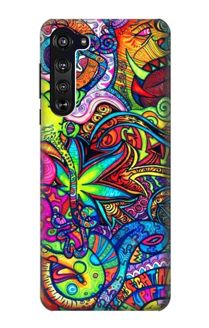 W3255 Motif Art coloré Etui Coque Housse et Flip Housse Cuir pour Motorola Edge