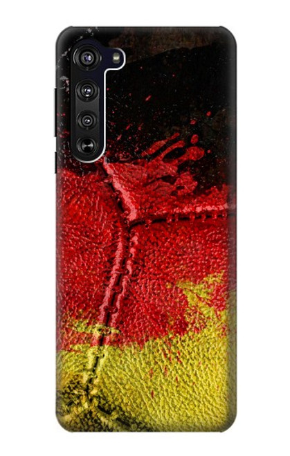 W3303 Allemagne Drapeau graphique Football Millésime Etui Coque Housse et Flip Housse Cuir pour Motorola Edge