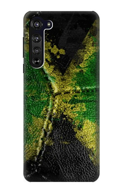 W3319 Jamaïque Drapeau graphique Football Millésime Etui Coque Housse et Flip Housse Cuir pour Motorola Edge