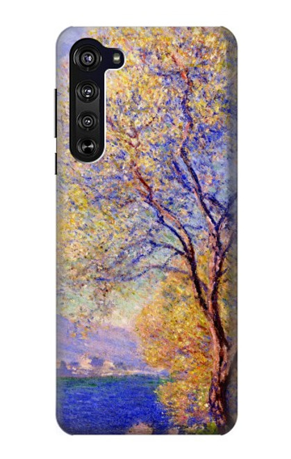 W3339 Claude Monet Antibes vue des jardins Salis Etui Coque Housse et Flip Housse Cuir pour Motorola Edge