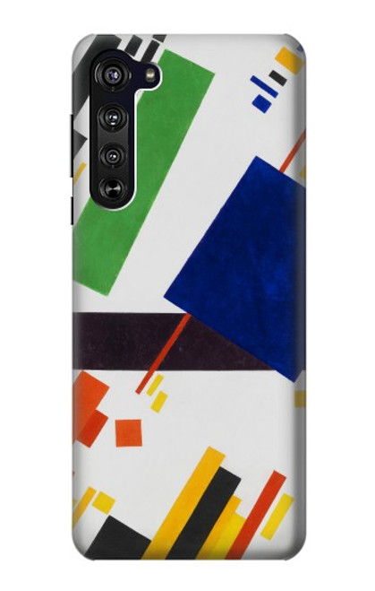 W3343 Kazimir Malevitch Composition suprématiste Etui Coque Housse et Flip Housse Cuir pour Motorola Edge