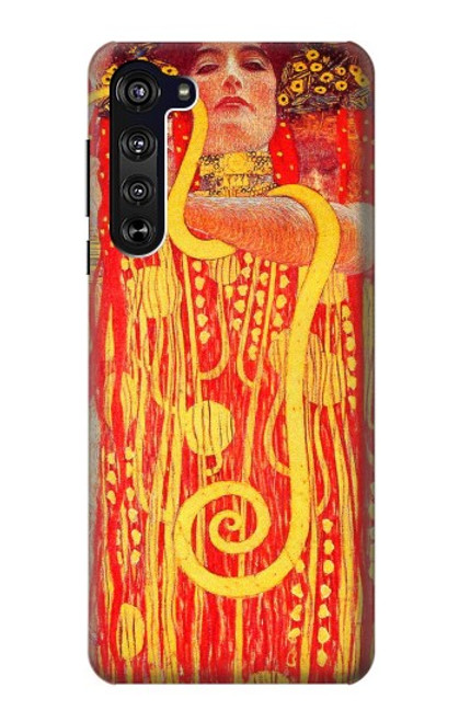 W3352 Gustav Klimt Médecine Etui Coque Housse et Flip Housse Cuir pour Motorola Edge