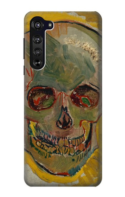 W3359 Vincent Van Gogh Crâne Etui Coque Housse et Flip Housse Cuir pour Motorola Edge