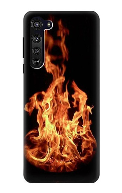 W3379 Cadre d'incendie Etui Coque Housse et Flip Housse Cuir pour Motorola Edge