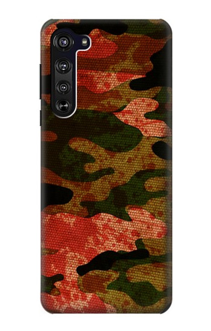 W3393 Camouflage sang Splatter Etui Coque Housse et Flip Housse Cuir pour Motorola Edge