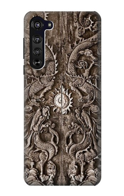 W3395 dragon Porte Etui Coque Housse et Flip Housse Cuir pour Motorola Edge