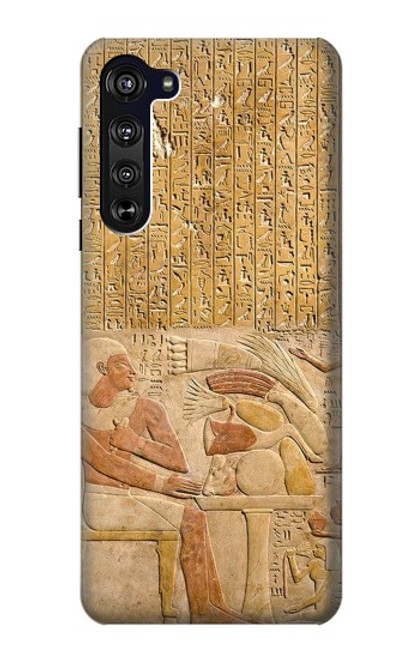 W3398 Egypte Stela Montouhotep Etui Coque Housse et Flip Housse Cuir pour Motorola Edge