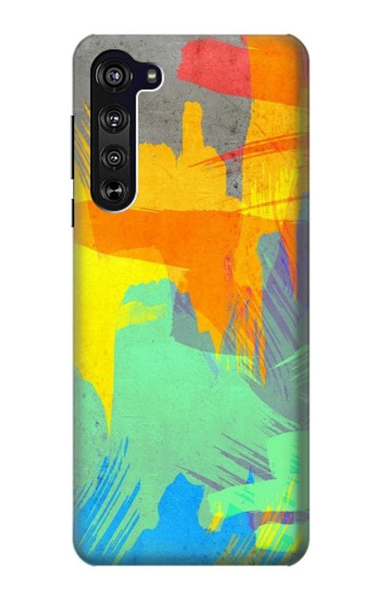 W3423 Coup de pinceau Etui Coque Housse et Flip Housse Cuir pour Motorola Edge