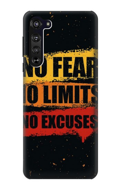 W3492 Sans Peur Limités D'excuses Etui Coque Housse et Flip Housse Cuir pour Motorola Edge