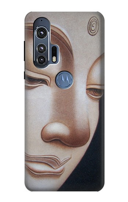 W1255 Visage du Bouddha Etui Coque Housse et Flip Housse Cuir pour Motorola Edge+