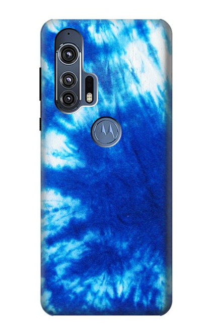 W1869 Tie Dye Bleu Etui Coque Housse et Flip Housse Cuir pour Motorola Edge+