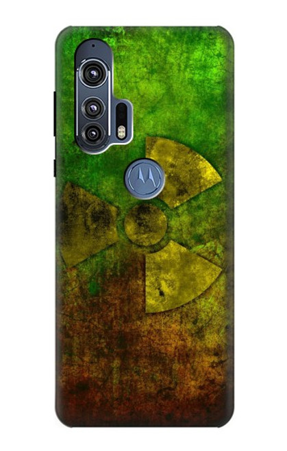 W3202 Symbole de danger radioactif nucléaire Etui Coque Housse et Flip Housse Cuir pour Motorola Edge+