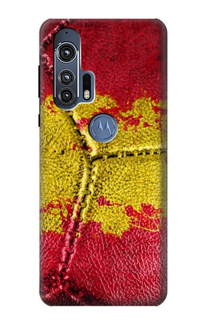 W3315 Espagne Drapeau graphique Football Millésime Etui Coque Housse et Flip Housse Cuir pour Motorola Edge+