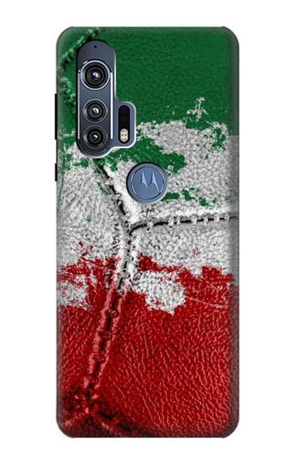 W3318 Italie Drapeau graphique Football Millésime Etui Coque Housse et Flip Housse Cuir pour Motorola Edge+