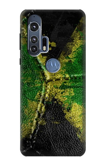 W3319 Jamaïque Drapeau graphique Football Millésime Etui Coque Housse et Flip Housse Cuir pour Motorola Edge+