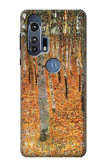 W3380 Gustav Klimt Bouleau Forêt Etui Coque Housse et Flip Housse Cuir pour Motorola Edge+