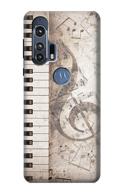 W3390 Note de musique Etui Coque Housse et Flip Housse Cuir pour Motorola Edge+