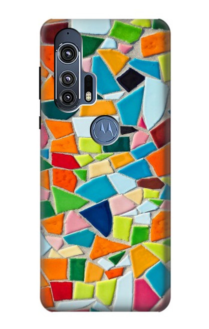 W3391 Art abstrait carreaux de mosaïque graphique Etui Coque Housse et Flip Housse Cuir pour Motorola Edge+