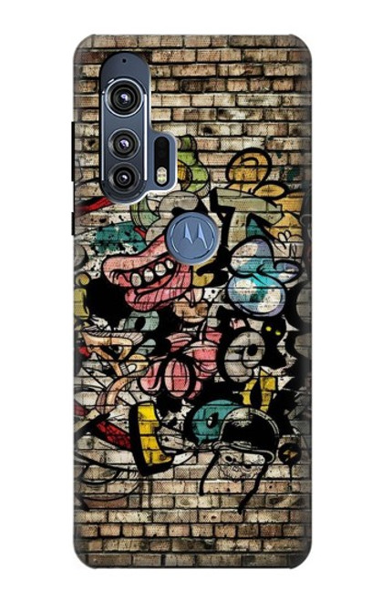 W3394 Graffiti mur Etui Coque Housse et Flip Housse Cuir pour Motorola Edge+