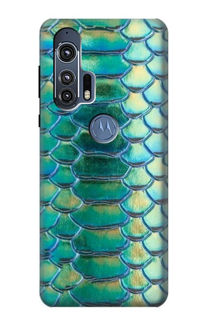 W3414 Vert Serpent Échelle graphique Imprimer Etui Coque Housse et Flip Housse Cuir pour Motorola Edge+