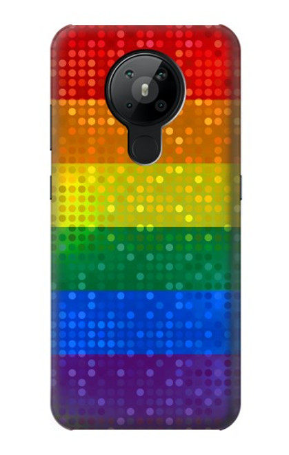 W2683 Arc en ciel Fierté LGBT Drapeau Etui Coque Housse et Flip Housse Cuir pour Nokia 5.3