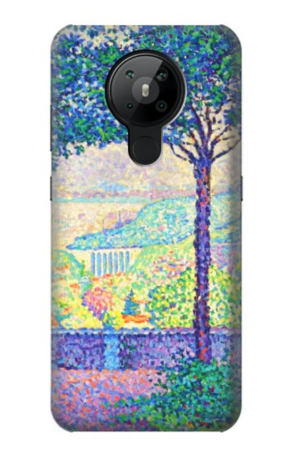 W3349 Paul Signac Terrasse de Meudon Etui Coque Housse et Flip Housse Cuir pour Nokia 5.3