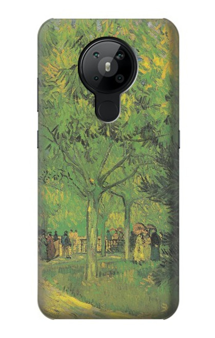 W3748 Van Gogh une ruelle dans un jardin public Etui Coque Housse et Flip Housse Cuir pour Nokia 5.3