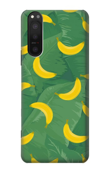 W3286 Motif banane Etui Coque Housse et Flip Housse Cuir pour Sony Xperia 5 II