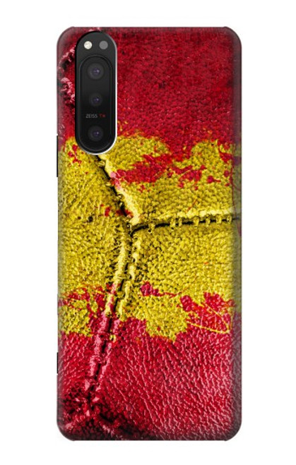 W3315 Espagne Drapeau graphique Football Millésime Etui Coque Housse et Flip Housse Cuir pour Sony Xperia 5 II