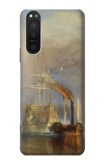 W3338 J. M. W. Turner Le Téméraire Etui Coque Housse et Flip Housse Cuir pour Sony Xperia 5 II