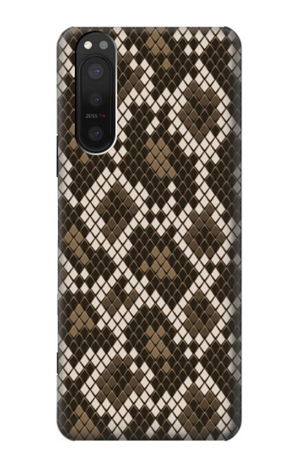 W3389 Seamless Serpent Motif graphique Peau Etui Coque Housse et Flip Housse Cuir pour Sony Xperia 5 II