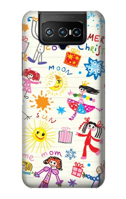 W3280 Dessin enfants Etui Coque Housse et Flip Housse Cuir pour ASUS ZenFone 7 Pro