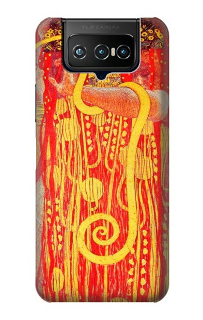 W3352 Gustav Klimt Médecine Etui Coque Housse et Flip Housse Cuir pour ASUS ZenFone 7 Pro