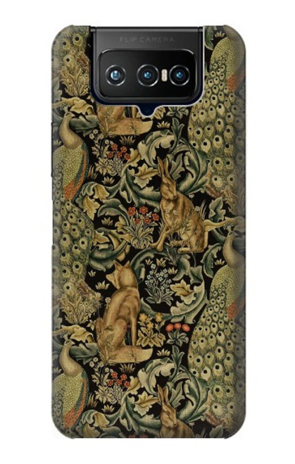 W3661 William Morris Forest Velvet Etui Coque Housse et Flip Housse Cuir pour ASUS ZenFone 7 Pro