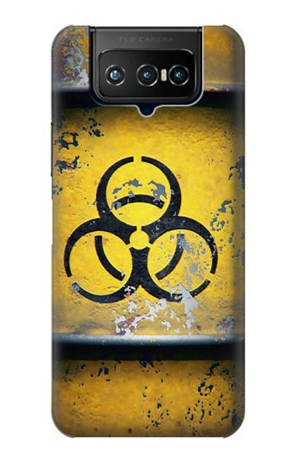 W3669 Graphique du réservoir de danger biologique Etui Coque Housse et Flip Housse Cuir pour ASUS ZenFone 7 Pro