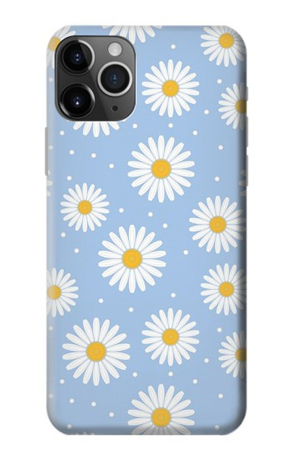 W3681 Motif de fleurs de marguerite Etui Coque Housse et Flip Housse Cuir pour iPhone 11 Pro Max