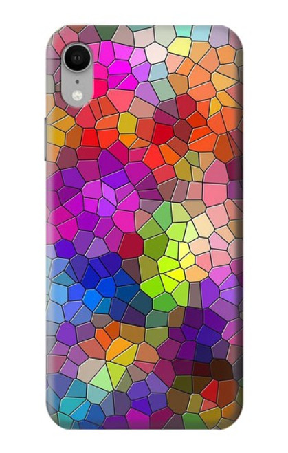 W3677 Mosaïques de briques colorées Etui Coque Housse et Flip Housse Cuir pour iPhone XR