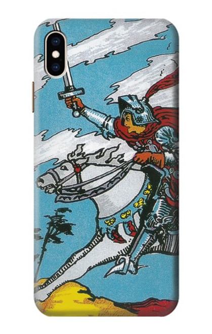 W3731 Carte de tarot chevalier des épées Etui Coque Housse et Flip Housse Cuir pour iPhone XS Max