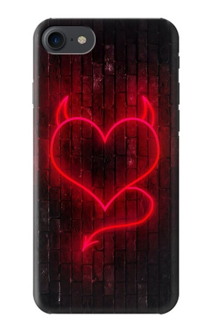 W3682 Cœur du diable Etui Coque Housse et Flip Housse Cuir pour iPhone 7, iPhone 8, iPhone SE (2020) (2022)