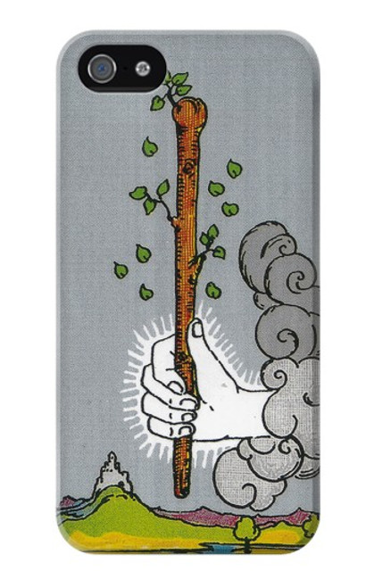 W3723 Carte de tarot l'âge des baguettes Etui Coque Housse et Flip Housse Cuir pour iPhone 4 4S