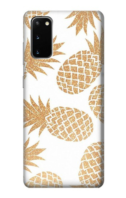 W3718 Ananas sans soudure Etui Coque Housse et Flip Housse Cuir pour Samsung Galaxy S20