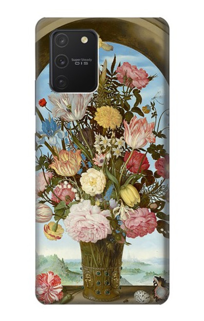 W3749 Vase de fleurs Etui Coque Housse et Flip Housse Cuir pour Samsung Galaxy S10 Lite