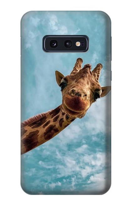 W3680 Girafe de sourire mignon Etui Coque Housse et Flip Housse Cuir pour Samsung Galaxy S10e