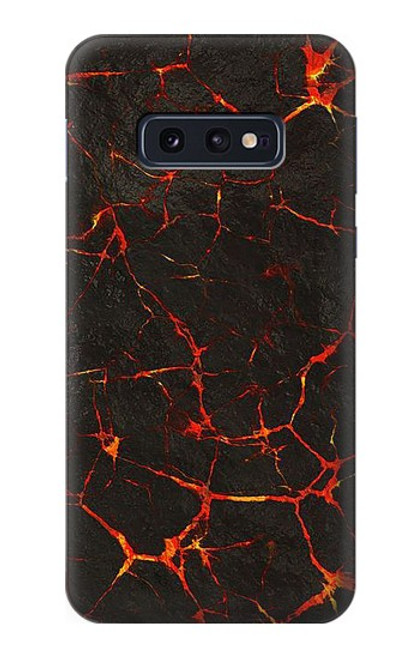 W3696 Magma de lave Etui Coque Housse et Flip Housse Cuir pour Samsung Galaxy S10e